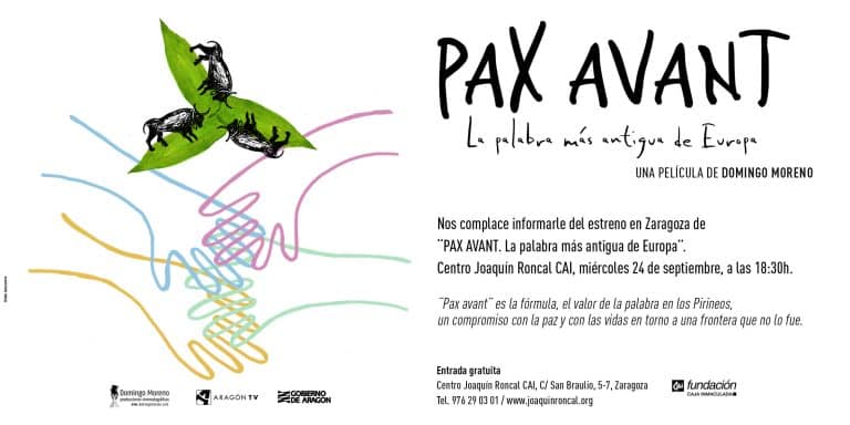 Lee más sobre el artículo Estreno en Zaragoza del documental «PAX AVANT. La palabra más antigua de Europa»